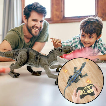 DinoTech Explorer | Descubre acción prehistórica - Dinosaurio electrónico con control remoto